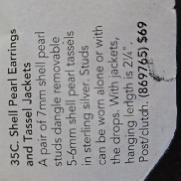 Ross Simon Shell Pearl Earrings With Sterling Silver Tassel Jackets FINAL - Picture 6 of 8